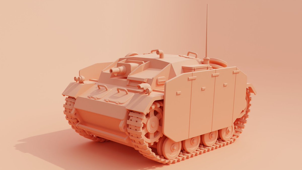 AKKOS617's tweet photo. Stylized StuG III with short 75mm gun, old blender 3d model rework in progress

#blender3d #blender #blendercommunity #tank3dmodel #b3d #wip #workinprogress https://t.co/0ya8rgUg3x