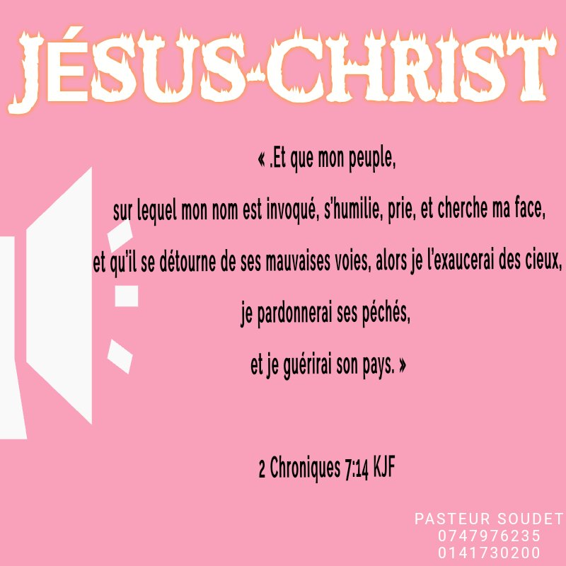 ChristSoudet's tweet photo. ÉGLISE JÉSUS-CHRIST NOUS PARLE ! https://t.co/NH9NCpOB0X