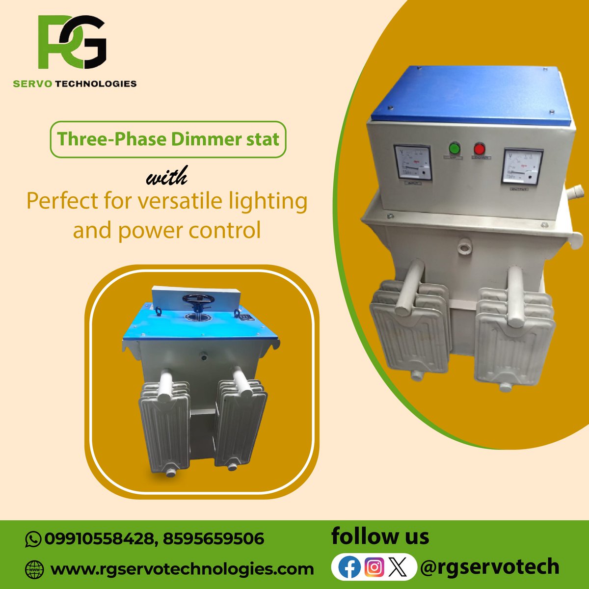 Rgservotech's tweet photo. Master the Power of Precision with Our Three-Phase Dimmer Stat!
👉 https://t.co/XAT7YYj8Jm
📧 gautam.kapoor25@yahoo.com
☎ +91- 09910558428, 8595659506
#Dimmer #ThreePhaseDimmerStat #rgservotechnologies #stability #controlcards #servostabilizer  #premiumspareparts https://t.co/taJffBZSKs