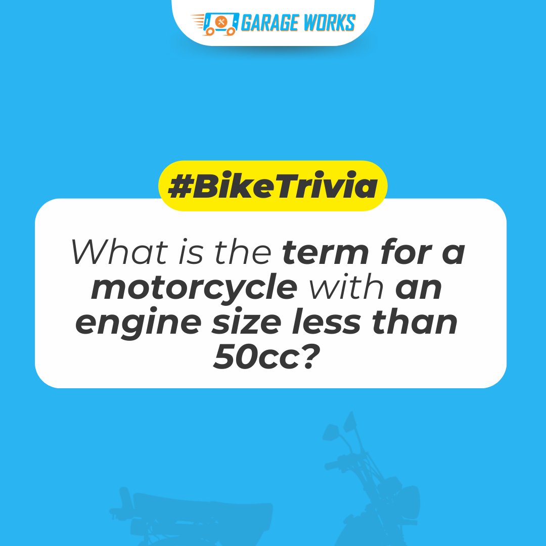 GarageWorks33's tweet photo. We are sure, you don’t know this one!!
If Yes, then comment section is waiting.
Find the hint in the image.

#biketrivia #quizknock #doorstepservice #bikeservices #serviceapp #freeservice #garageworks https://t.co/aOZg4DqAlb
