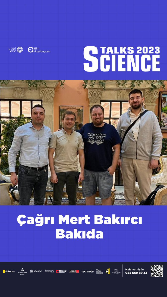 sciencetalks_az's tweet photo. Evrim Ağacından Çağrı Mert Bakırcı artıq bizimlə Bakıdadır. Möhtəşəm tədbir üçün hər şey hazırdır. 1 Oktyabrda Heydər Əliyev Sarayında bu informasiya dolu mühiti birlikdə paylaşacağıq.

#sciencetalks2023 #çağrımertbakırcı #HeydərƏliyevSarayı https://t.co/CRW20OAksb
