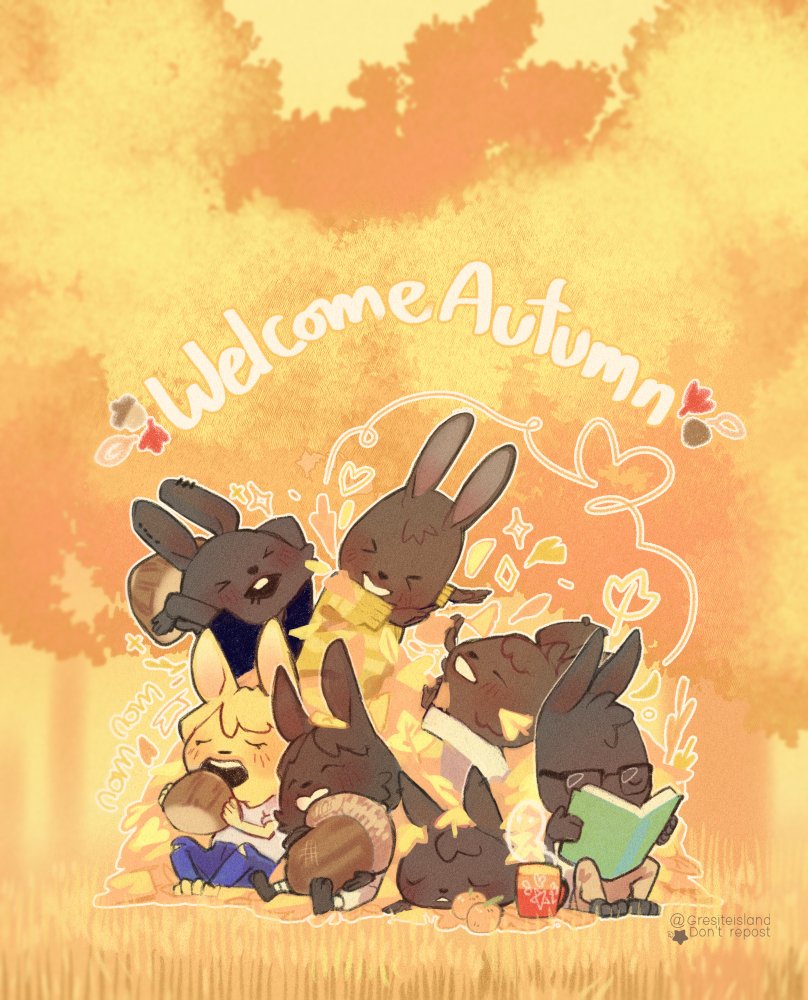 「Welcome Autumn 」|Rˣˣ ··· 🌈🐨🐹💛💛💛のイラスト