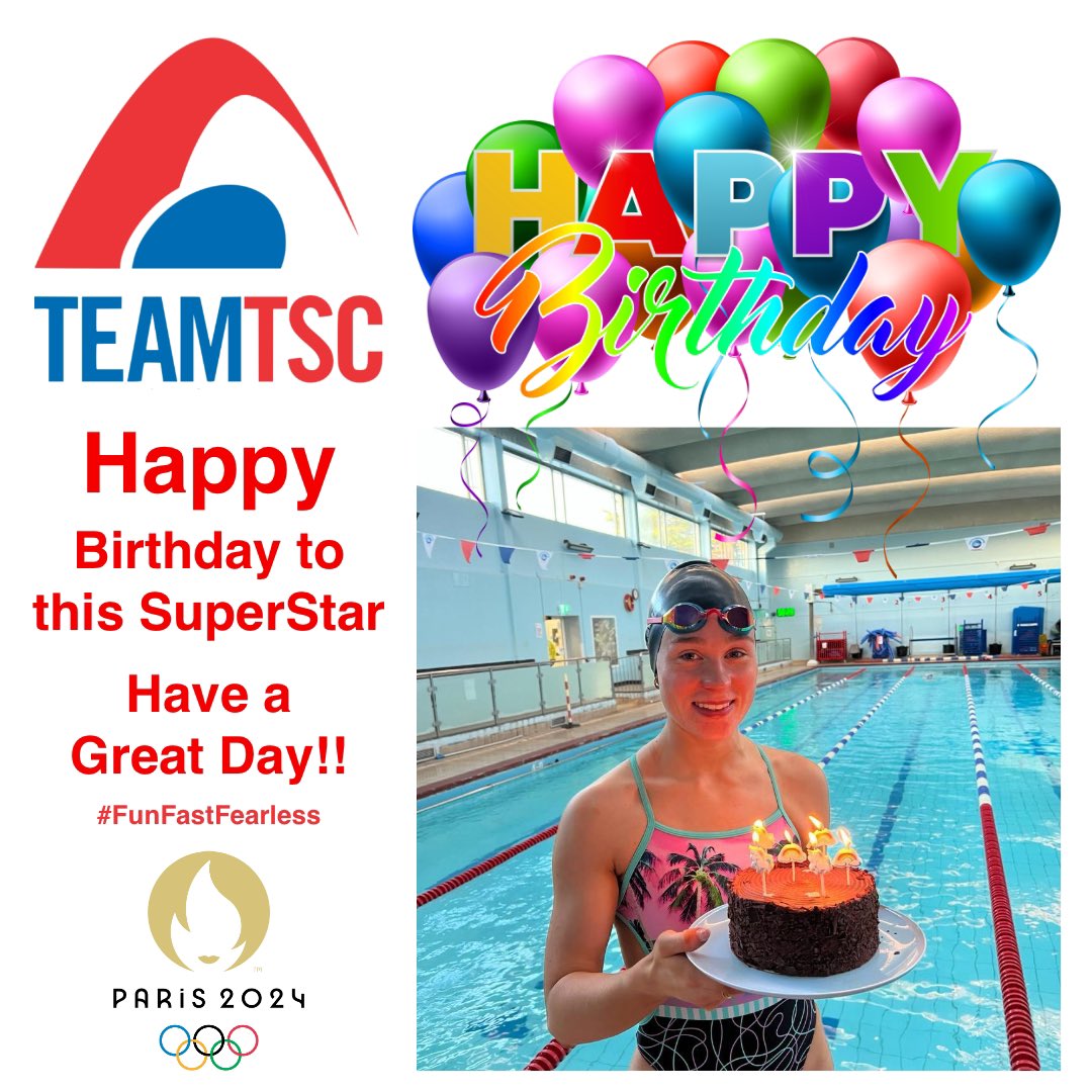 TEAMTSCSWIM's tweet image. Happy Birthday to this SuperStar as she celebrates today.  Wishing you all the best @walsheellen
Another day working on the process.
@Olympics @OlympicsParis @team_ireland_olympic

#HappyBirthday #FunFastFearless