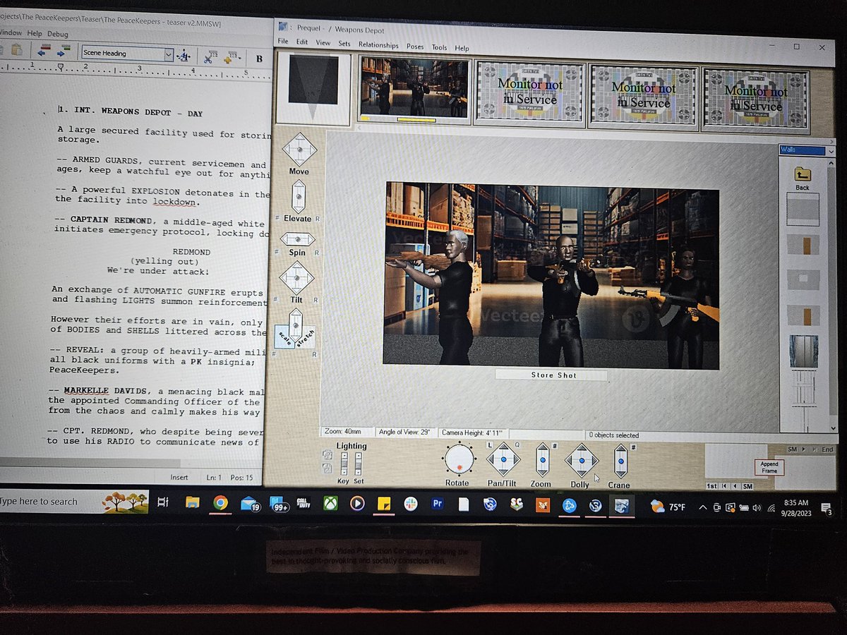 Working on a new project. I'm very excited about this one!  #ThePeaceKeepers