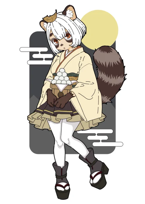 『 つきよに たぬきばやし 』 