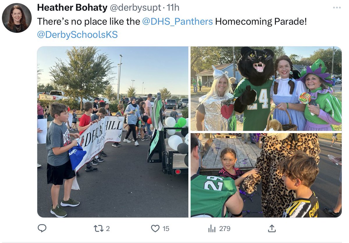 leahfliter's tweet image. ICYMI this week in #ksed public schools. “Supt. Dorothy” at HoCo Parade; reading help; thanking the police; CNA pinning. So much more than a test score.  #ksleg