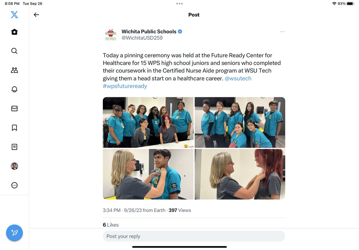 leahfliter's tweet image. ICYMI this week in #ksed public schools. “Supt. Dorothy” at HoCo Parade; reading help; thanking the police; CNA pinning. So much more than a test score.  #ksleg