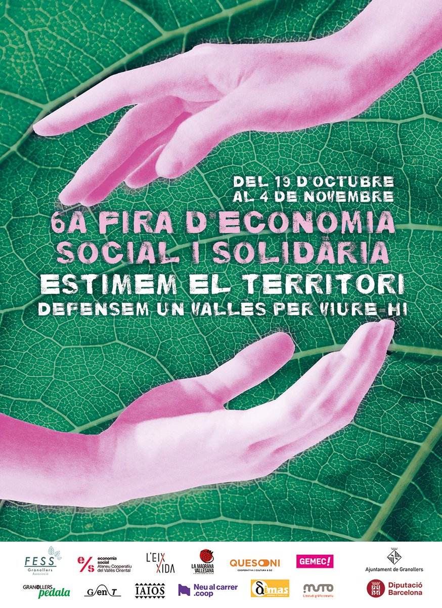 fessgra's tweet photo. 🗓️Treu l'agenda i reserva't els dies!

Aquesta tardor arriba carregada de propostes de l'economia social i solidària! 🌱

👉🏻Del 19 d'octubre al 4 de novembre ens veiem a la FESSGranollers! https://t.co/Xut4Ow7uXW