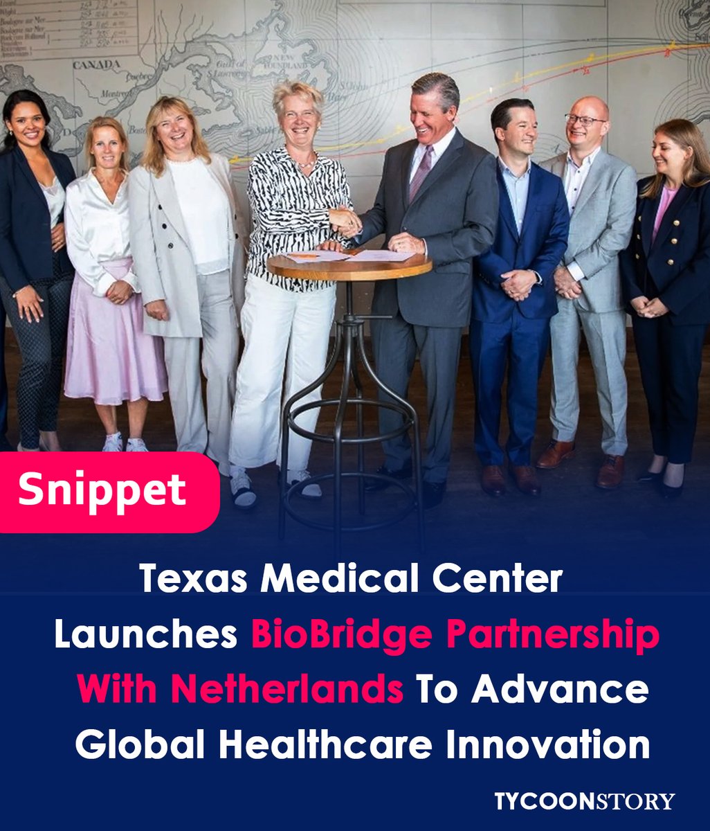TycoonStoryCo's tweet photo. Texas Medical Centre Launches Tmc Netherlands Biobridge, Extending Global Reach
#TMCNetherlandsBioBridge #GlobalHealth #LifeSciences #Innovation #Collaboration #Partnerships #Research #Healthcare #Medicine #Biotechnology #HealthTech #BioBridge #Global @tmc https://t.co/EJjCUfWWvs