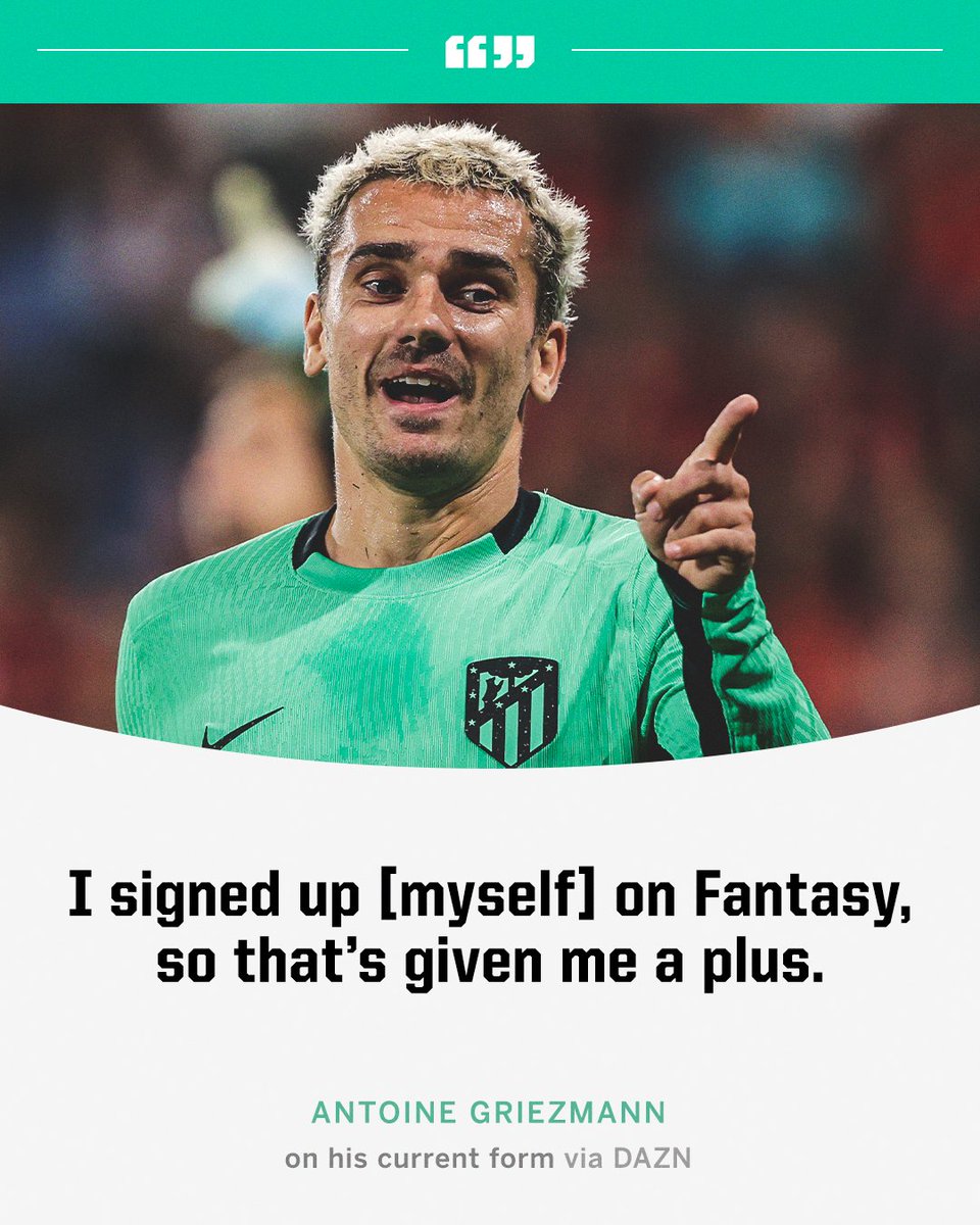 ESPNFC's tweet photo. Antoine Griezmann after his top performance against Osasuna 😂👏 https://t.co/tzewziqwSl