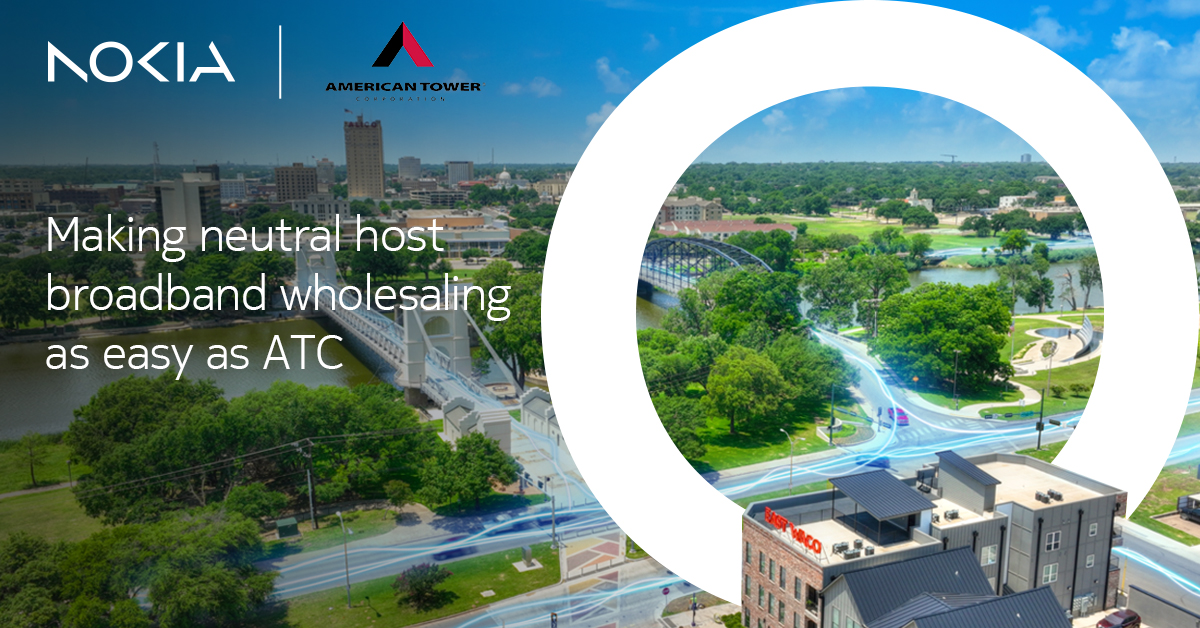 nokianetworks's tweet photo. How did @AmericanTowerUS take the step from neutral host cell tower wholesaling to #fiber #broadband wholesaling?
With Nokia Altiplano Open Access solution! Learn how: https://t.co/pjCttuhu9e
#automation #fixednetworks https://t.co/heuGGcXVnx