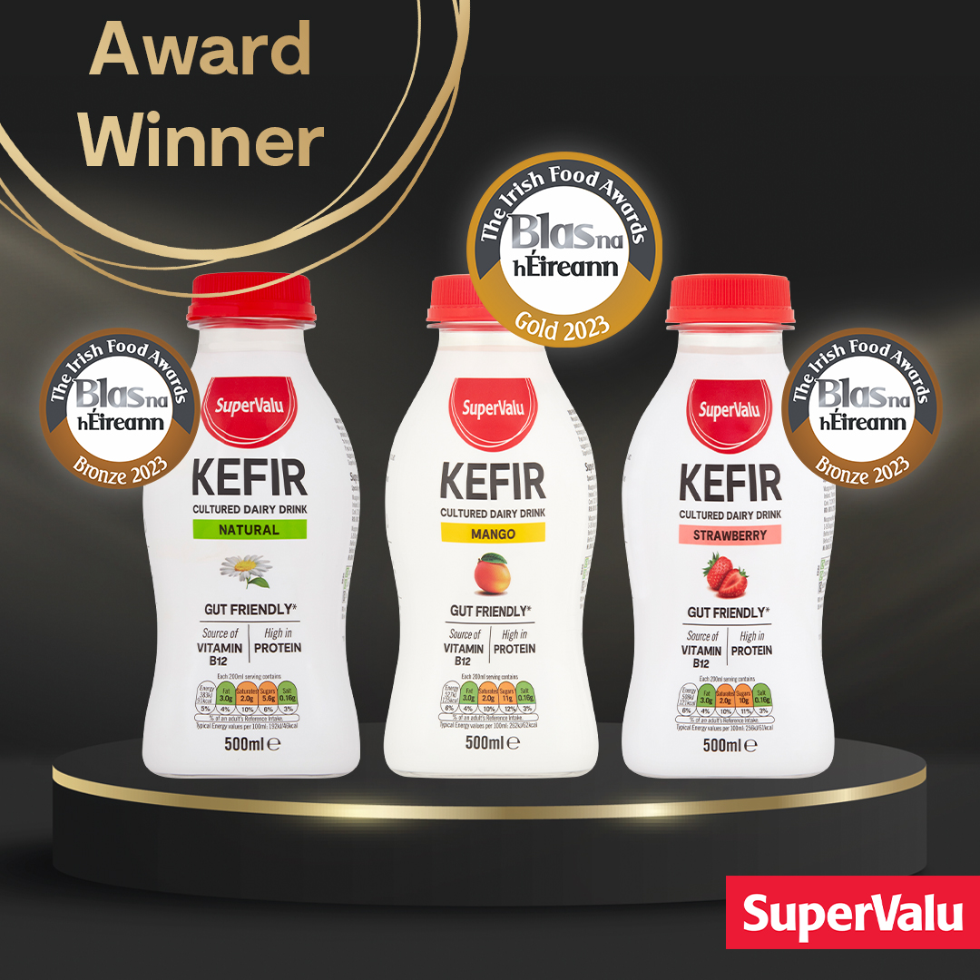 SuperValu Ireland (@supervaluirl) on Twitter photo A brilliant triple win for our SuperValu Kefir producer <a href="/ClonaDairy/">Clóna Dairy Products</a> from West Cork 👏who are taking home a Gold for their Mango Kefir and two Bronze awards for their Strawberry & Natural Kefir at #Blas2023 💫💫💫<a href="/BlasNahEireann/">Blas na hÉireann</a> #SuperValu #Irish #Cork A brilliant triple win for our SuperValu Kefir producer <a href="/ClonaDairy/">Clóna Dairy Products</a> from West Cork 👏who are taking home a Gold for their Mango Kefir and two Bronze awards for their Strawberry & Natural Kefir at #Blas2023 💫💫💫<a href="/BlasNahEireann/">Blas na hÉireann</a> #SuperValu #Irish #Cork
