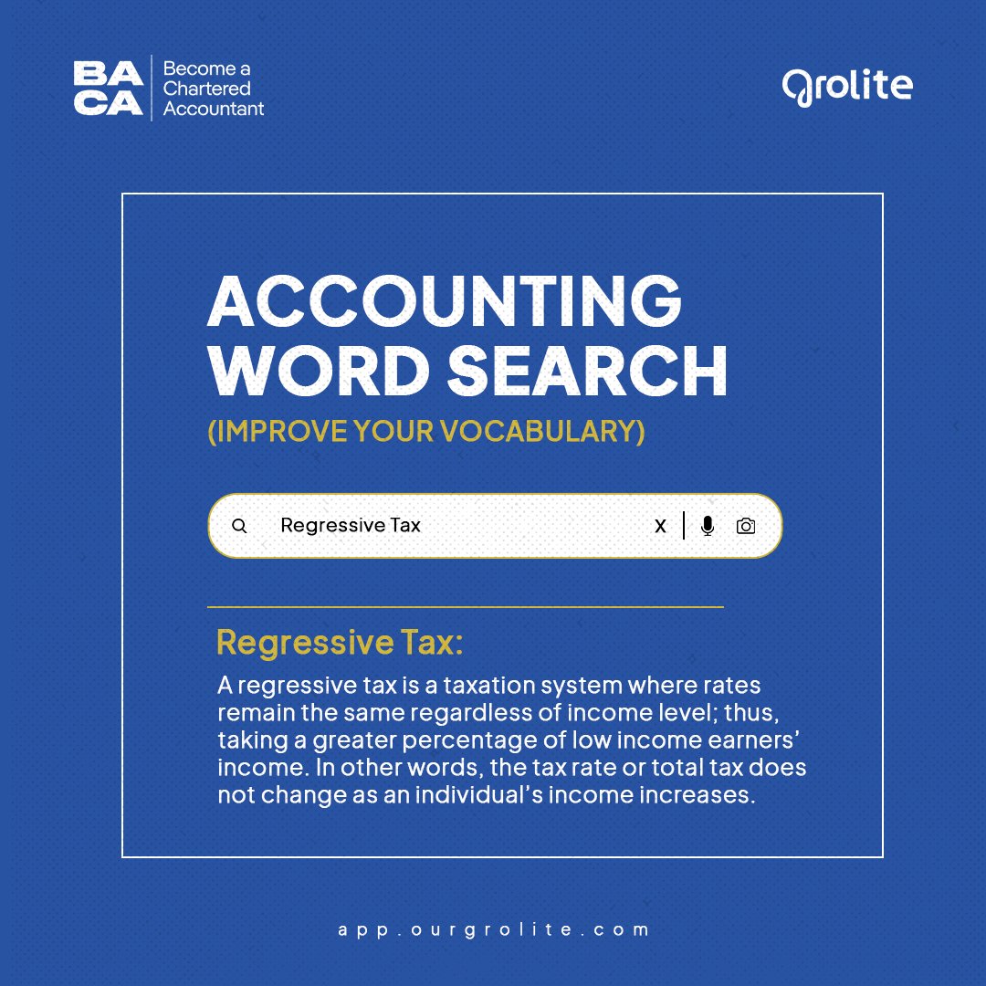 BecomeChartered's tweet photo. Accounting word of the day!

Was this helpful? Follow for more.
.
.
.
#grolite #BACA #vocabulary #wordoftheday #friday #friyay #accountingwords #regressivetax https://t.co/R41SlsTo3n