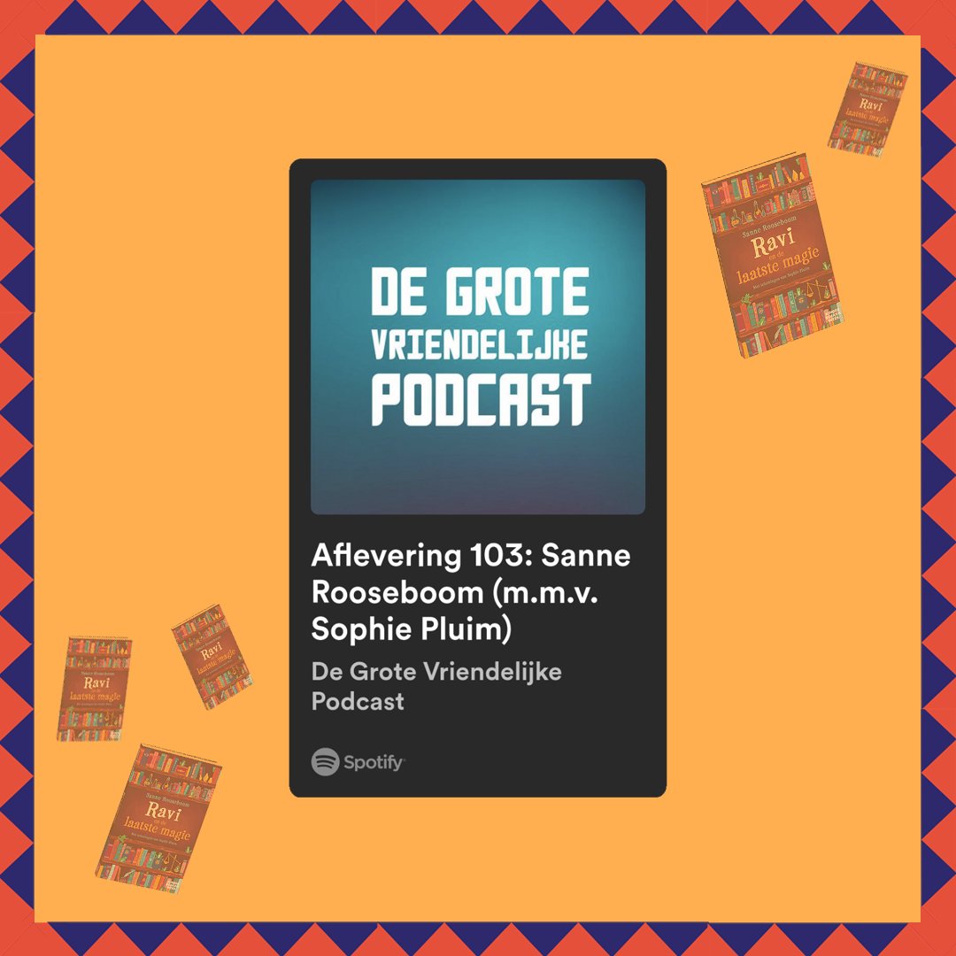Sanne Rooseboom was te gast in De Grote Vriendelijke Podcast. Sanne is auteur van het Kinderboekenweekgeschenk 2023 'Ravi en de laatste magie'. Beluister het gesprek in jouw favoriete podcast-app. Aflevering 103: Sanne Rooseboom (m.m.v. Sophie Pluim)