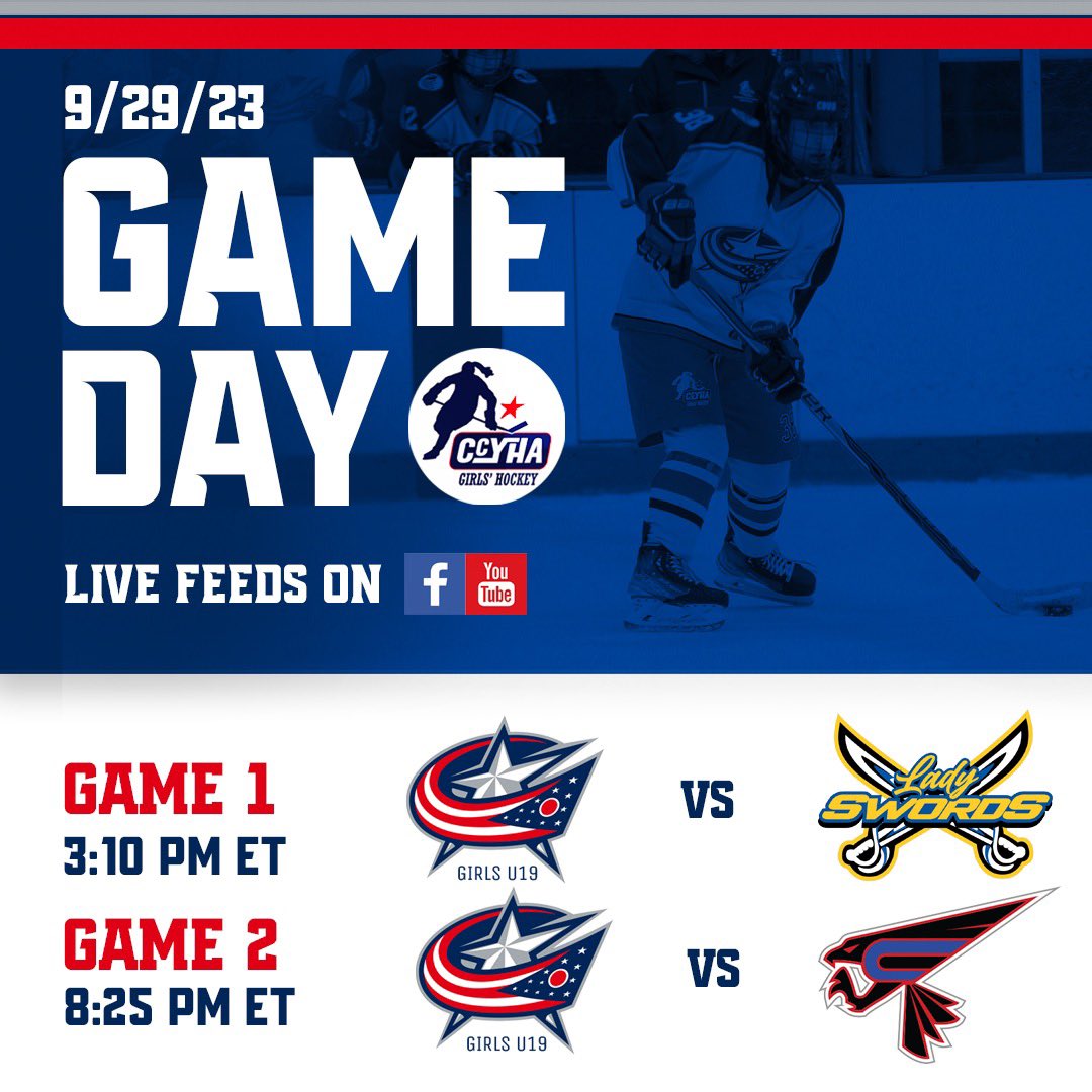 CBJGirlsU19's tweet photo. First tournament of the year. Queen City Showdown starts today in Cincinnati. Cheer on the team live on FB or https://t.co/qrXSJpmudr
Letโs Go Jackets!! #CBJ #hockey #ccyha https://t.co/2whwSBjG0L