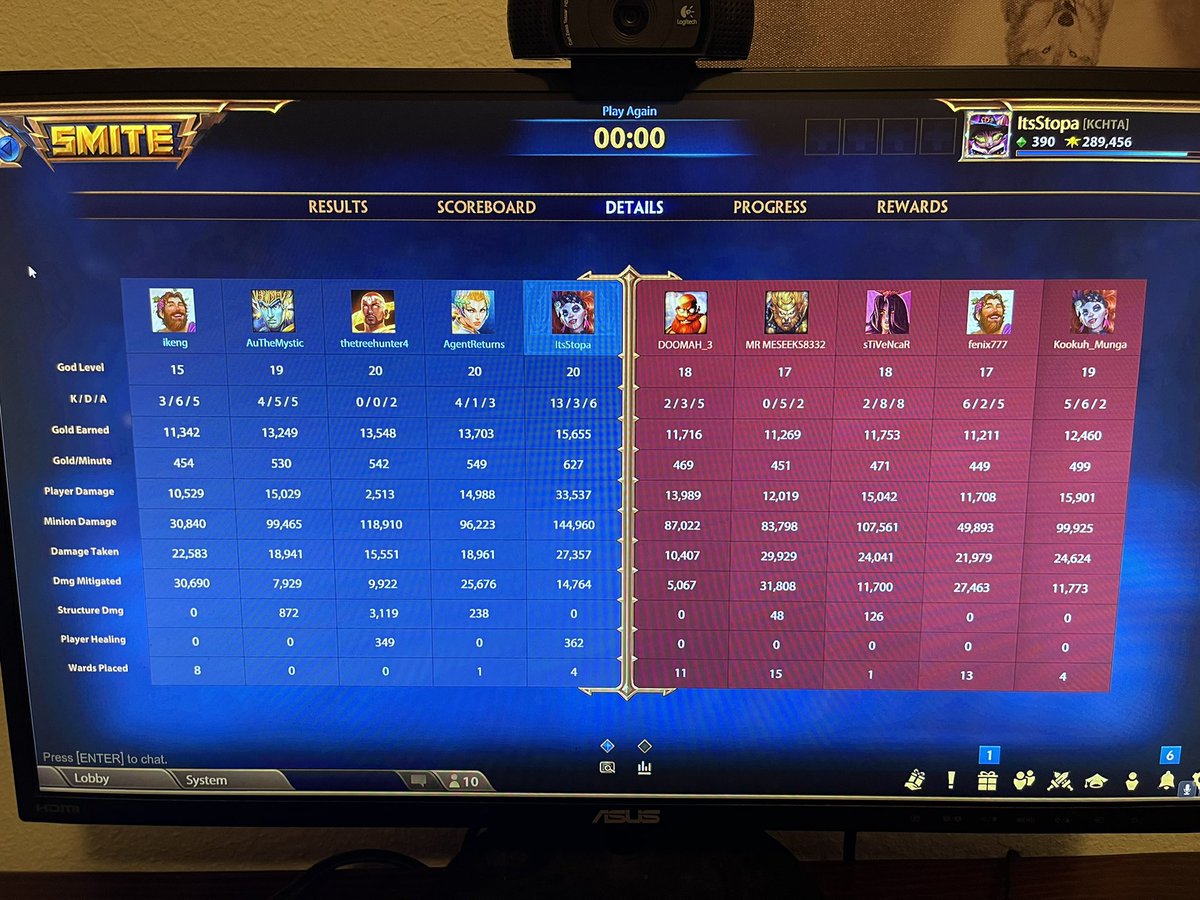 ItsStopa's tweet photo. Started playing smite a little again. New gods a ton of fun! Her Passive is OP though idk how they will give her a slight nerf without destroying all her damage. https://t.co/4zR9rDGPtj
