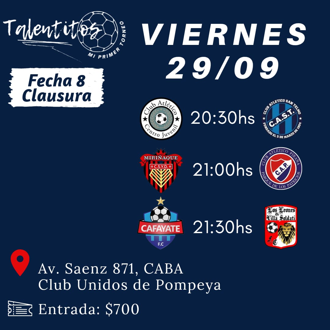 clubsantelmo's tweet photo. 🏆 #Talentitos
Lo que se juega este viernes por @gusfaal74 https://t.co/8XzmEYEp7O
