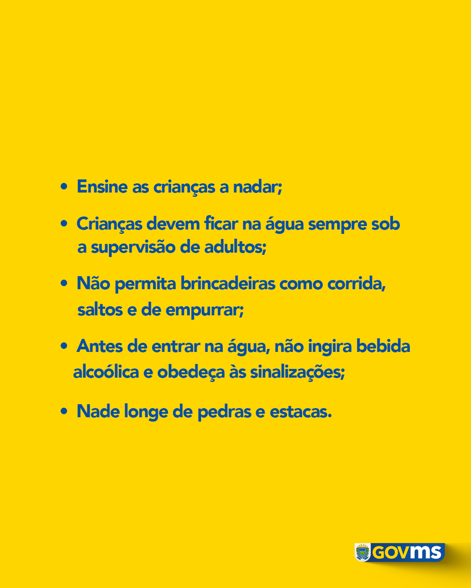 GovernoMS's tweet photo. Todo sul-mato-grossense está querendo amenizar o calor em rios, piscinas ou balneários. Para que esse momento seja seguro é necessário ter alguns cuidados. Confira quais são eles: https://t.co/yZfufHlGPp
#GovMS #sejusp #cbmms #segurança https://t.co/HqByhKjZHN