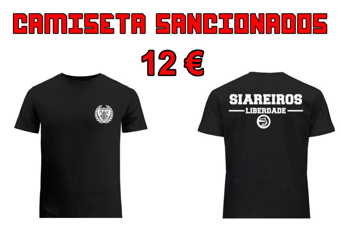 KnebepCDL's tweet photo. Xa dispoñibles as camisetas en apoio aos siareiros sancionados. Colabora cos teus ! Pedidos por MD https://t.co/QqrhwSUCNL