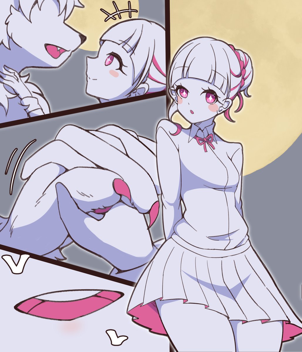 今夜は、中秋の名月なのでふたなり狼TF rkgk
先輩、今日は素敵な満月ですね…
欲望に忠実な狼男の先輩なら、こんな満月の夜は可愛い後輩を襲っちゃいたいな～、とか思っていそうですよね…

ふふ、先輩がエッチだから、私もこんなにエッチになってしまいました
これだって…先輩が生やしたんですよ…♡ 