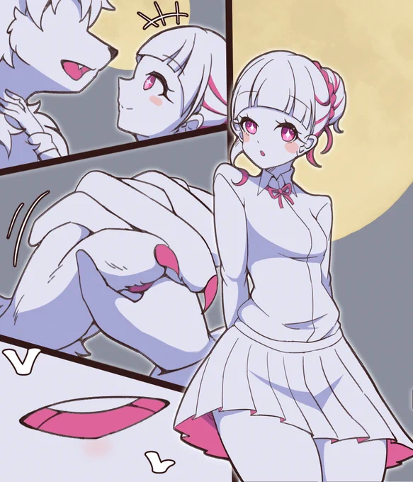今夜は、中秋の名月なのでふたなり狼TF rkgk先輩、今日は素敵な満月ですね…欲望に忠実な狼男の先輩なら、こんな満月の夜は可愛い後輩を襲っちゃいたいな～、とか思っていそうですよね…ふふ、先輩がエッチだから、私もこんなにエッチになってしまいましたこれだって…先輩が生やしたんですよ… 