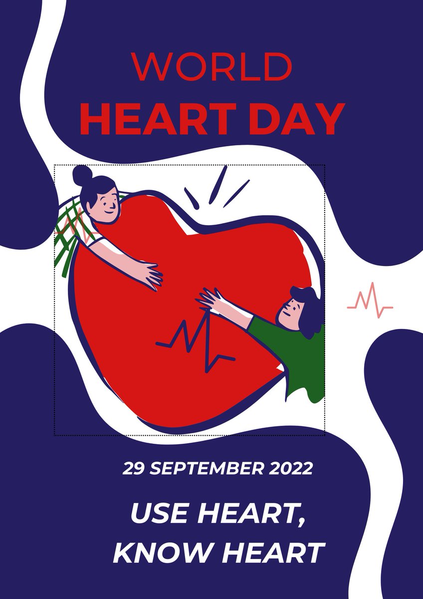 This year's World Heart Day theme is "Use Heart, Know Heart". Let's raise awareness about heart disease, stroke prevention, exercise, quitting smoking, and healthy eating. 
#healthyheart #useheart #healthyhearts #healthyliving #healthylifestyle #loveyourheart #eatinghealthy