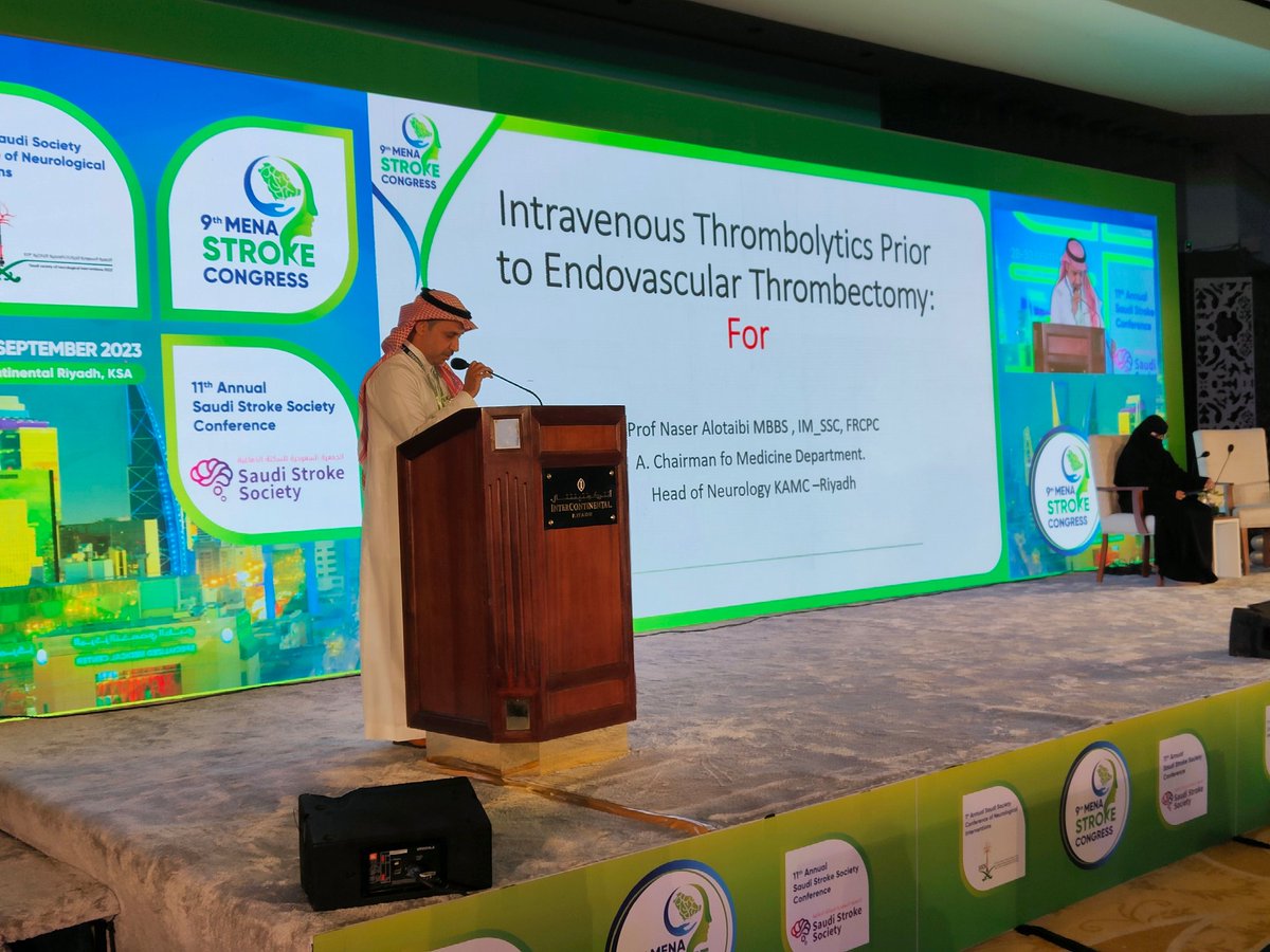الجمعية السعودية للسكتة الدماغية (@stroke_org_sa) on Twitter photo #MENA #StrokeConference
A heated debate between Dr. <a href="/Dr_AlotaibiN/">د. ناصر العتيبي Naser Alotaibi</a> and prof. <a href="/Khathamia/">Ali M Al Khathaami</a>
Bridge with IV thrombolytics or not to bridge to EVT.
Dr. Nasser will argue in support of the notion. #MENA #StrokeConference
A heated debate between Dr. <a href="/Dr_AlotaibiN/">د. ناصر العتيبي Naser Alotaibi</a> and prof. <a href="/Khathamia/">Ali M Al Khathaami</a>
Bridge with IV thrombolytics or not to bridge to EVT.
Dr. Nasser will argue in support of the notion.