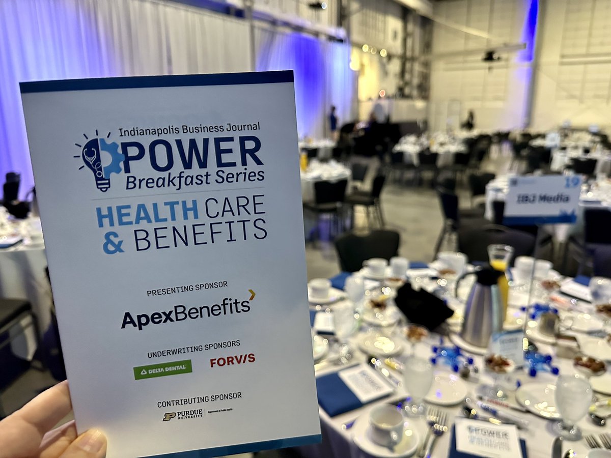 We’re getting ready for the <a href="/IBJnews/">IBJ News</a> Health Care &amp; Benefits Power Breakfast at <a href="/CraneBayIndy/">The Crane Bay</a>. Bryan Mills of <a href="/CHNw/">Community Health Net</a> is our keynote speaker and we have a great panel moderated by <a href="/JohnRussell99/">John Russell</a> following breakfast. Follow along on <a href="/IBJnews/">IBJ News</a> and #IBJhealth.