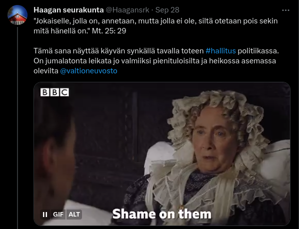 KimmoEklund's tweet photo. .@teemulaajasalo @Haagansrk onko tarkoitus karkoittaa loputkin konservatiivikristityt kirkosta? https://t.co/8NQV3d9UBe