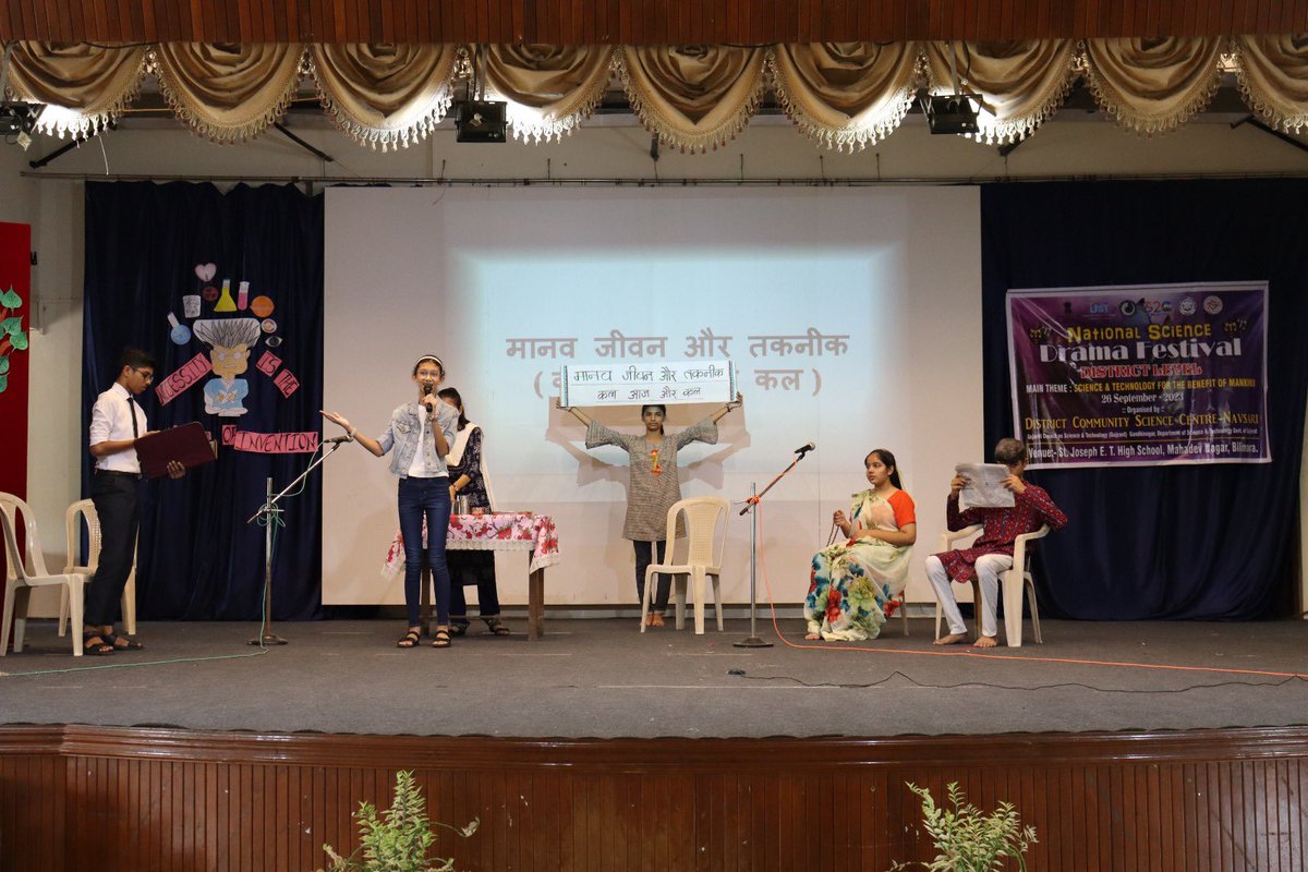 Attended District Level National Science Drama Festival and motivating the participating team
