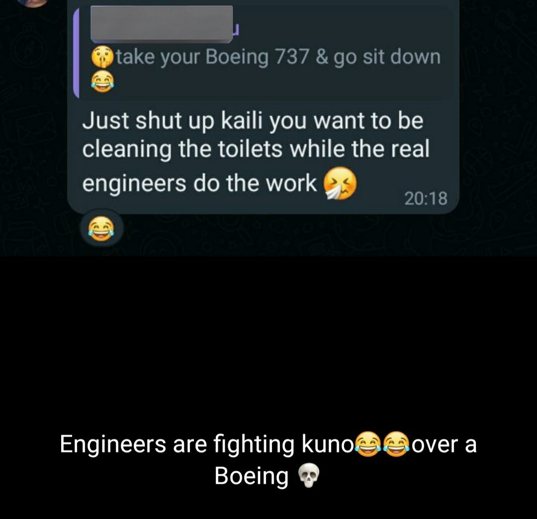 Okay this argument in the group was on another level. 😅🤣✈