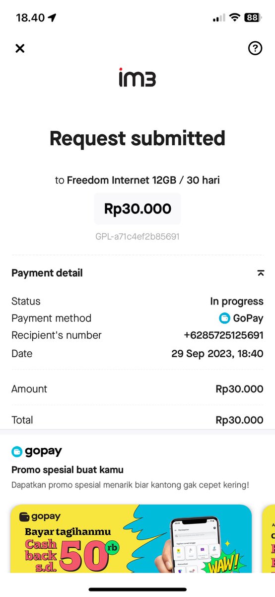 hendry_farid's tweet photo. @IndosatCare lagi gangguan kah? Beli paket data daritadi ga bisa2… https://t.co/rmAUeaqJm1