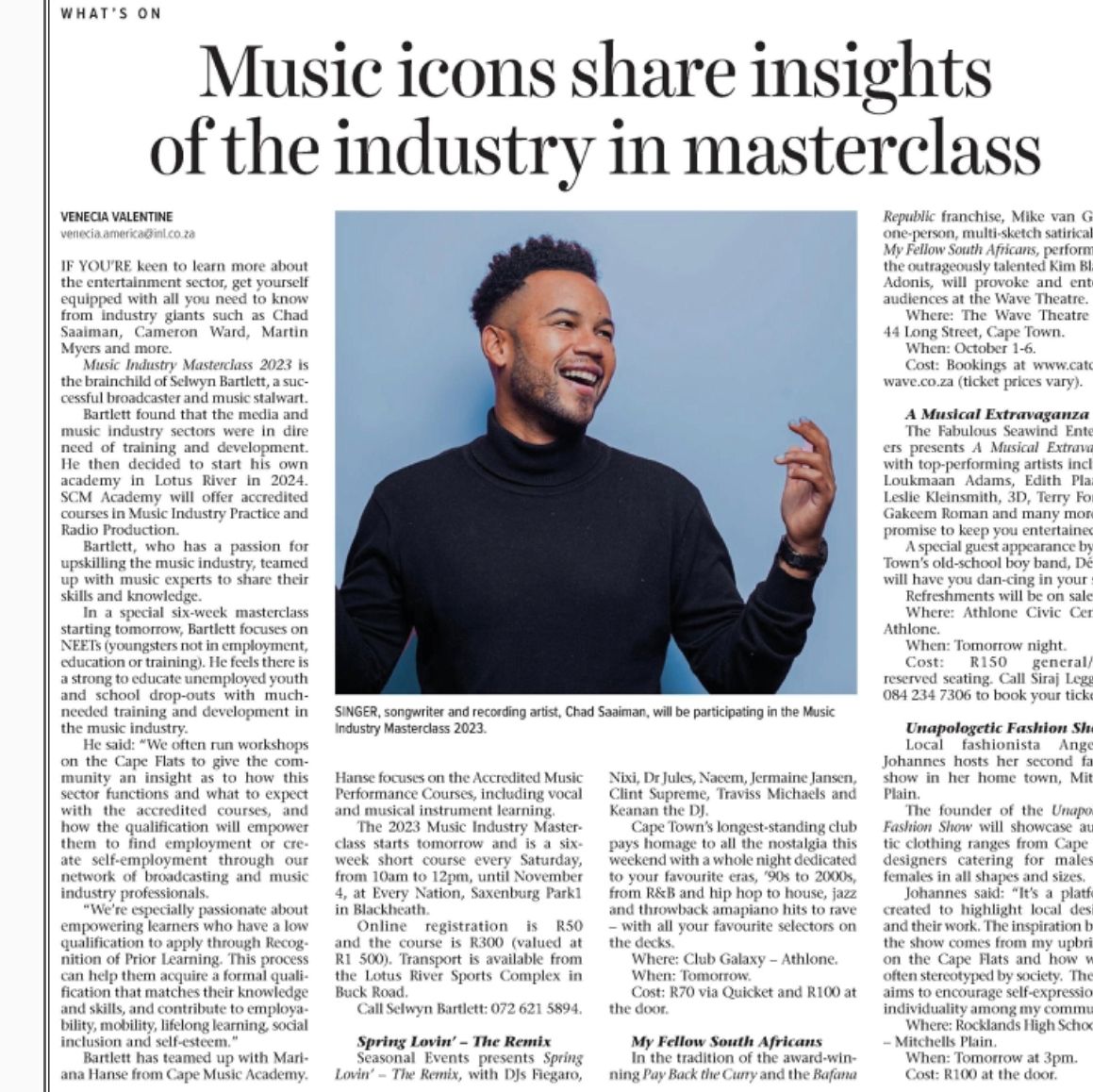 scm_academy's tweet image. Thanks to @CapeArgus for the amazing exposure #MIM23