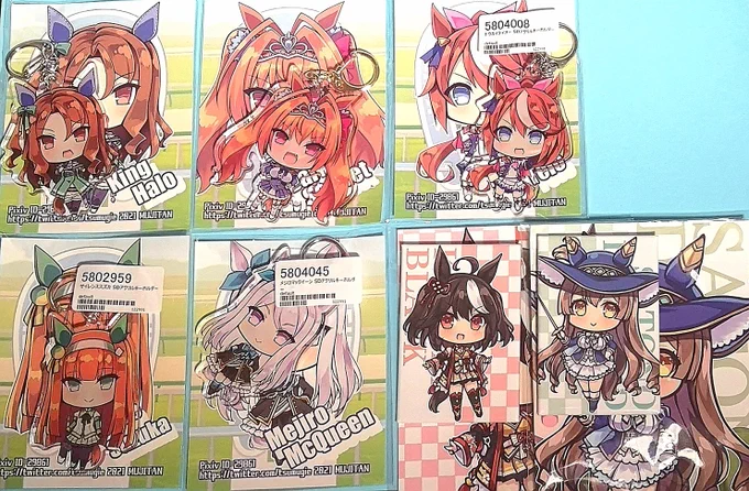 同時に購入したウマ娘グッズです!
サトイモナイトがタイムリーにいたのはよかったです。タキカフェ、コパノリッキーやフラッシュも楽しみです。 