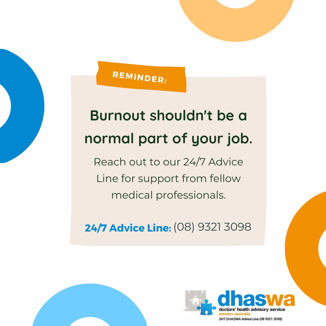 Happy Friday!

Make like a FREKA tube and use today to decompress🤓

A reminder that we offer a 24/7 anonymous, confidential advice line at 08 9321 3098

Check out our website page at dhaswa.com.au/drs-for-drs-li… for details about accessing our doctors for doctors list!