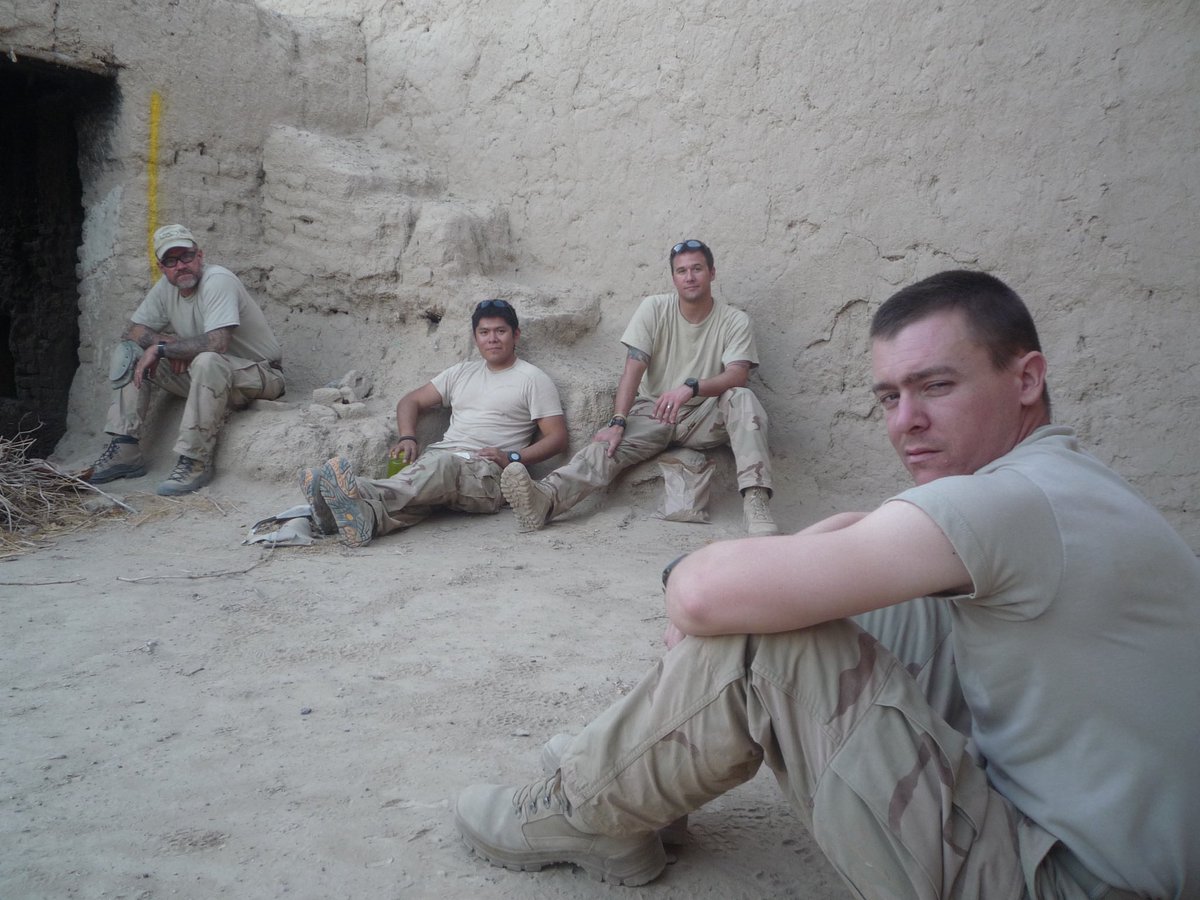 The boys from the US. A EOD team and their security mark on the far left. I was in Afghan 4 days before being flown out to support this op. Little did I know mark would stop me from stepping on a low metal content pressure pad, humbled. Thank you mark @sanginvalley_gc @AFW2