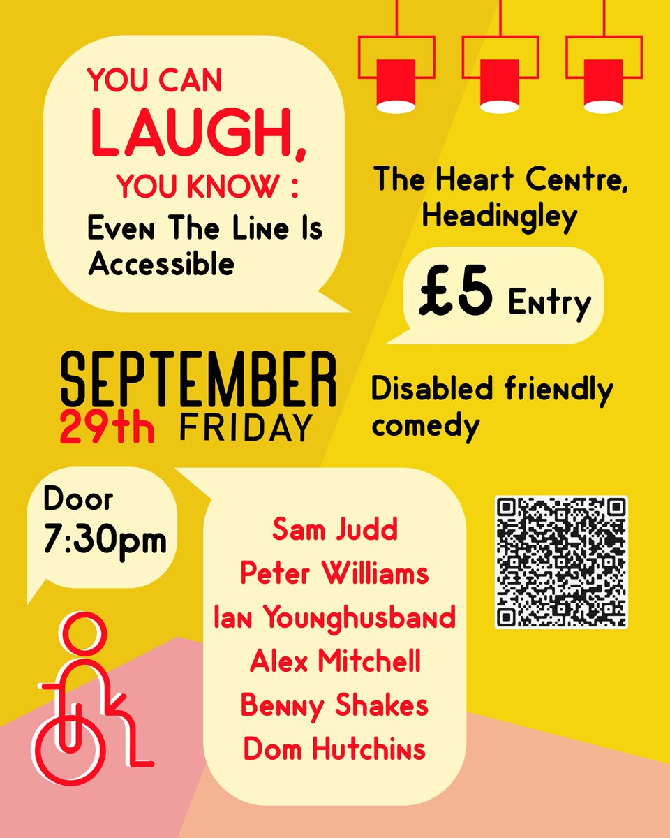 know_laugh's tweet photo. They are still a few tickets remaining for tonight's gig at @HeadingleyHEART but hurry. They are going fast! Doors are at 7:30. Tickets are £5! https://t.co/H6xdGhJYpo #Headingley #hydeparkleeds #comedy #disabled #leeds #arts #funny #comedian #yorkshire #disability #culture https://t.co/xd0q8PdPSq