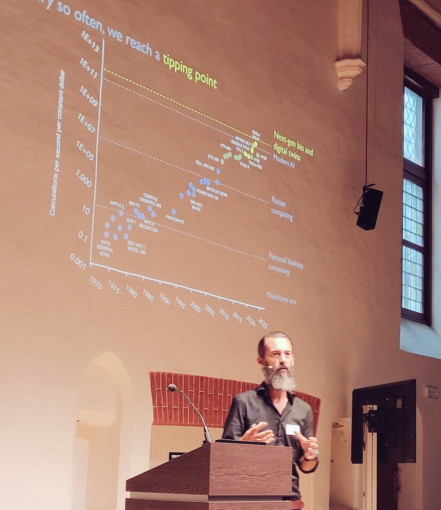 Know yourself! @petepeumans of @imec_int makes us look in the digital mirror at  #LightAndEnlightenment, and we see our digital twin. How can we use our technology to understand our biology, and  make 
smart decisions for ourselves and the world. @PhotonicsUGent @imec_int