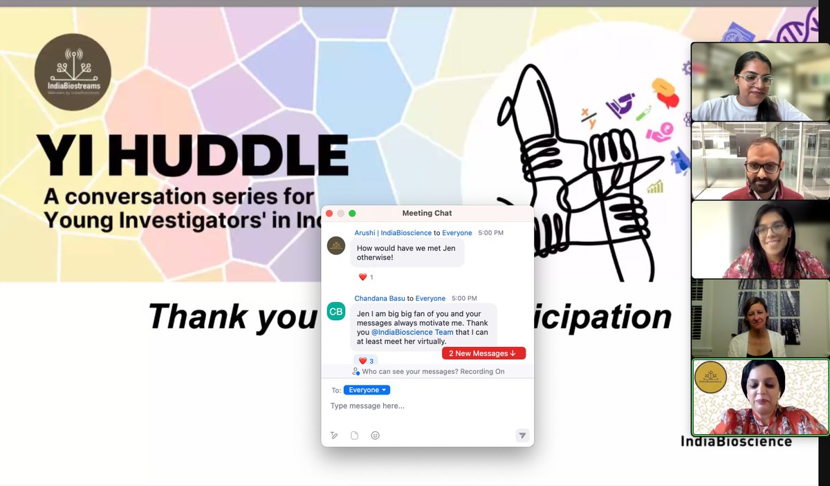 IndiaBioscience's tweet photo. We are thankful to everyone who attended the #YIHuddle. See you next time! 🤩
You can watch the full recording here 👇
https://t.co/ebQxnpo3oU https://t.co/sOSYoW1Idr