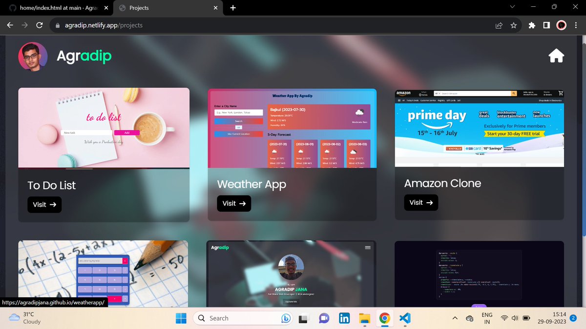 agradip_twts's tweet image. I made this portfolio website with Tailwind CSS.
It took 7 hrs to complete the design.
Rate this 👇