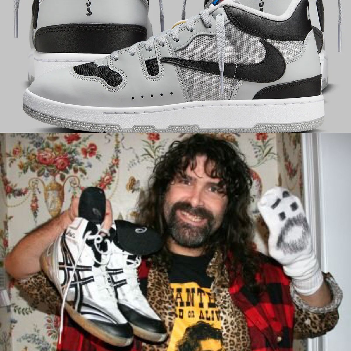 executionstylez's tweet image. These new Travis Scott’s look like something this guy would wear.. 
Bang! Bang! 
👈👉
#MacAttack 
#CactusJack 
#TravisScott