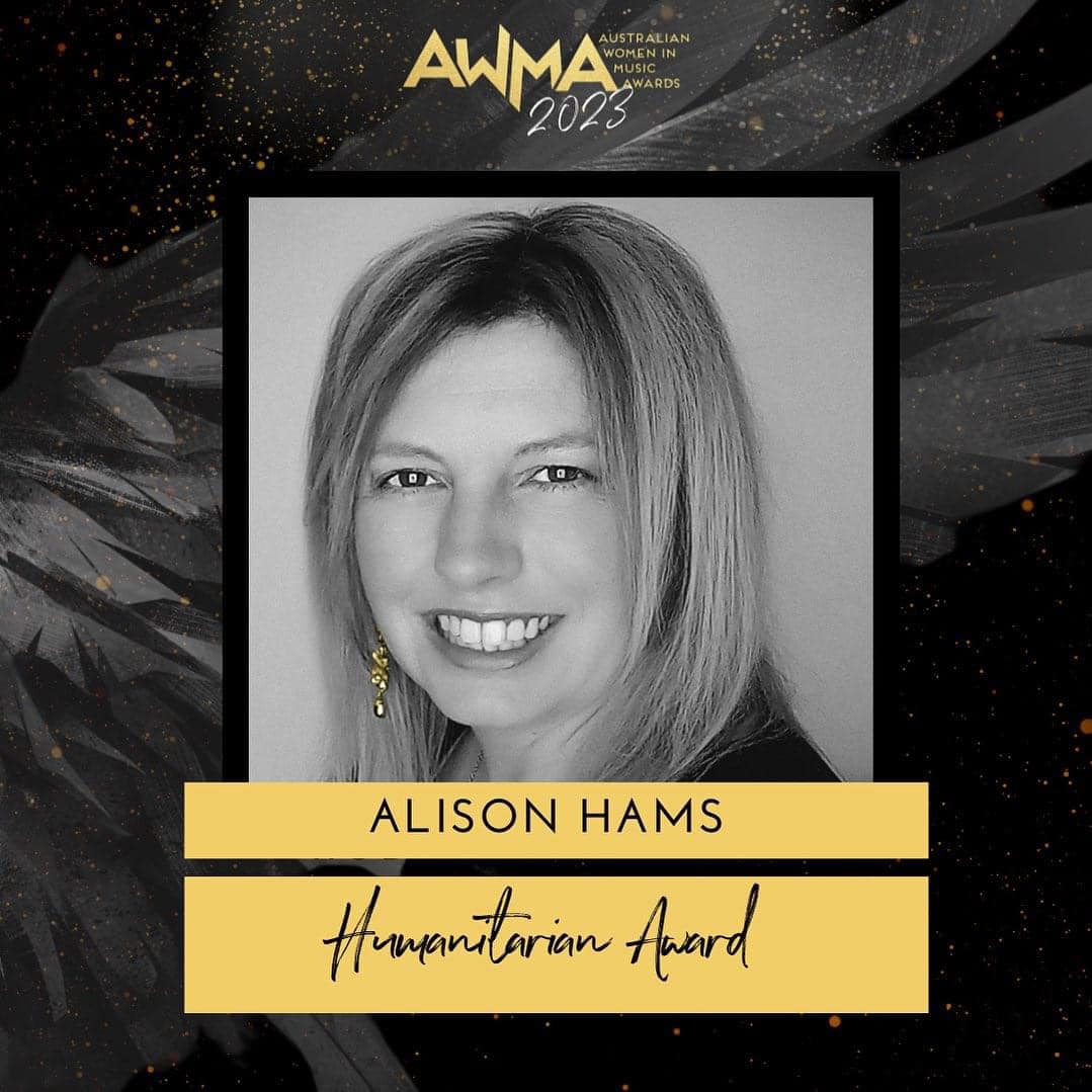 AUSTRALIAN WOMEN IN MUSIC AWARDS WINNER. An absolute honour and thrill to be named the 'Humanitarian Award' Winner at the 2023 #AWMA Awards. @WomenInMusicAus Congratulations to every nominee, finalist, winner and performer - such a diverse, inspiring group of talented people.