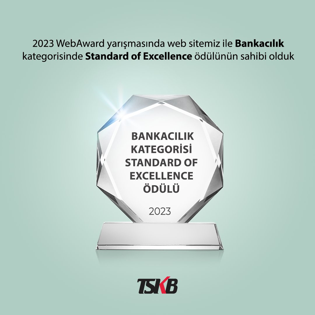 TSKB_Turkiye's tweet image. TSKB olarak ekonomik kalkınma, çevresel etki ve sosyal kapsayıcılık ekseninde yarattığımız somut değerleri yansıtan web sitemizle, WebAwards'da 2023 “Bankacılık” kategorisinde “Mükemmellik Standardı” ödülüne layık görüldük. 

#TSKB #WebAwards