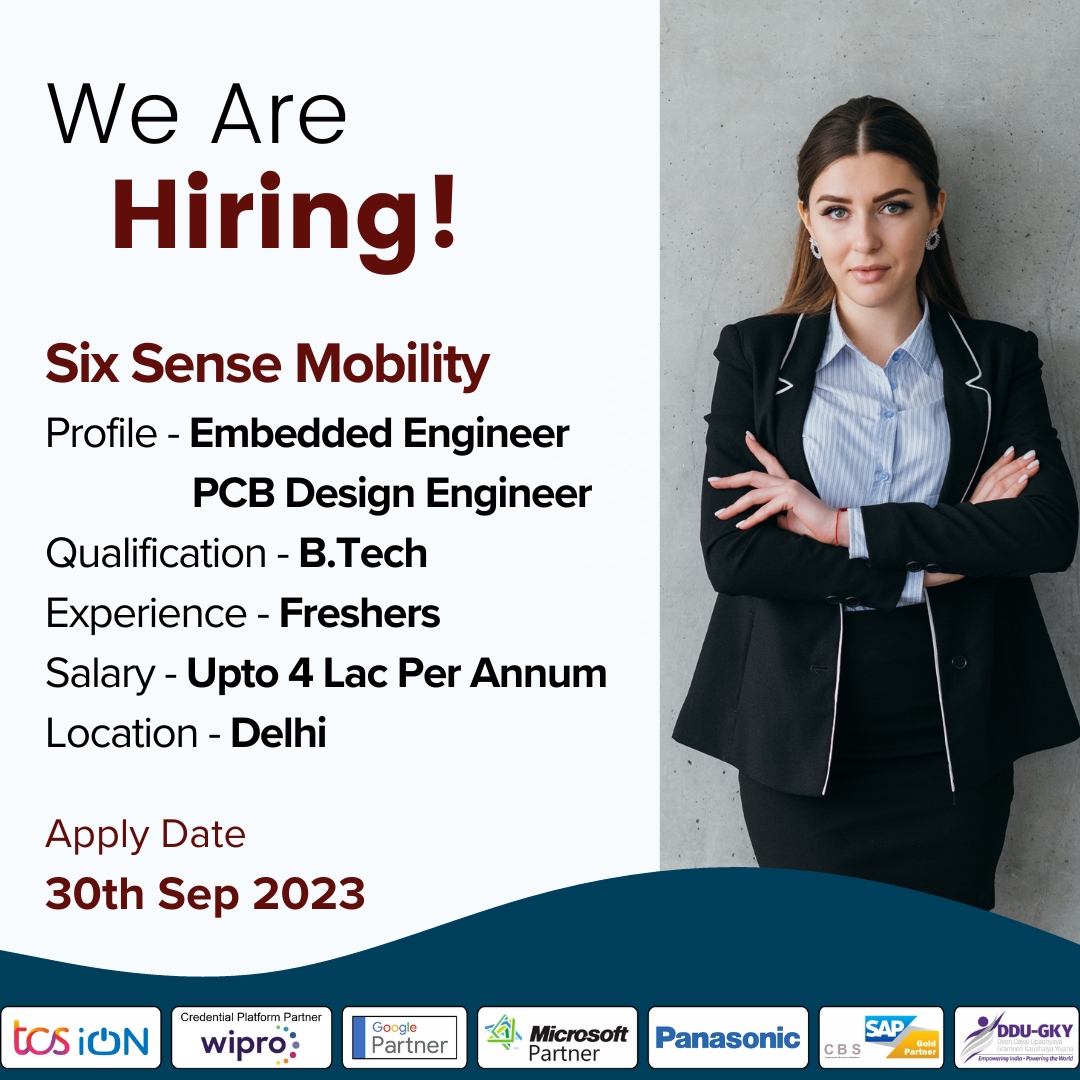 cetpainfo's tweet image. #ONLINE RECRUITMENT DRIVE Organized by CETPA Infotech Pvt Ltd. for Six Sense Mobility
⇒Job Profiles: Embedded Engineer, PCB Design Engineer
⇒Qualification: B.Tech
🔗 Apply Now: bit.ly/458VzaQ
#Cetpainfotech #embeddedengineer #pcbdesignengineer