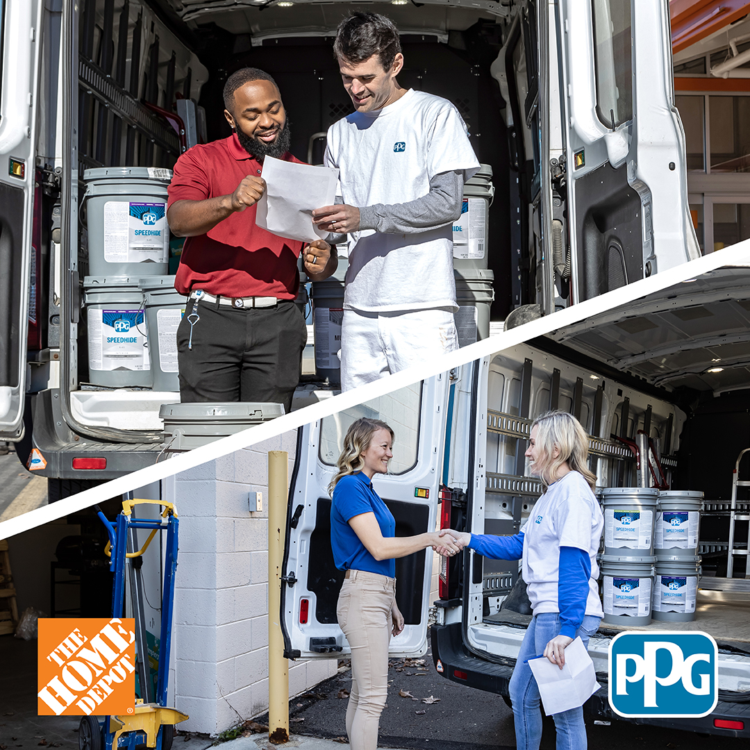 Pros trust PPG Paints to provide high-quality products, but DYK you can also trust PPG to keep jobs on schedule with free delivery when you order online, from PPG Paints stores, or through The Home Depot®?*

*At The Home Depot, some limitations apply. See paint desk for details.