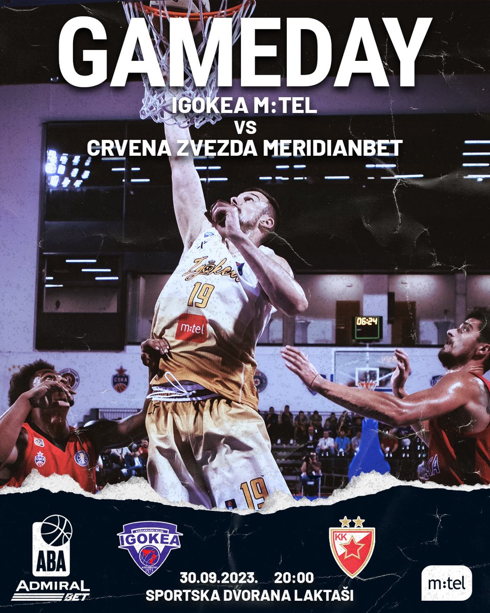Igokea m:tel startuje sa evroligašem igokea.rs/igokea-mtel-st… 

#našakuća #republikasrpska #bcigokeamtel #kkcrvenazvezda #abaliga #basketballcl