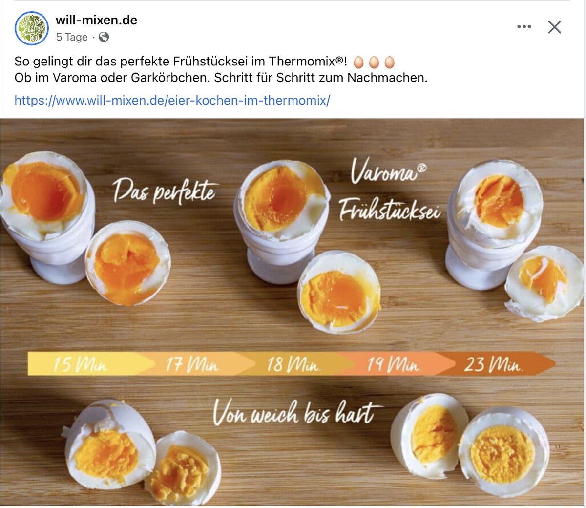 Wenn ich sehe, dass es Leute gibt, die ihre Eier zwanzig Minuten im Thermalmischer kochen, zweifele ich, ob die Menschen wirklich die Krone der Schöpfung sind.