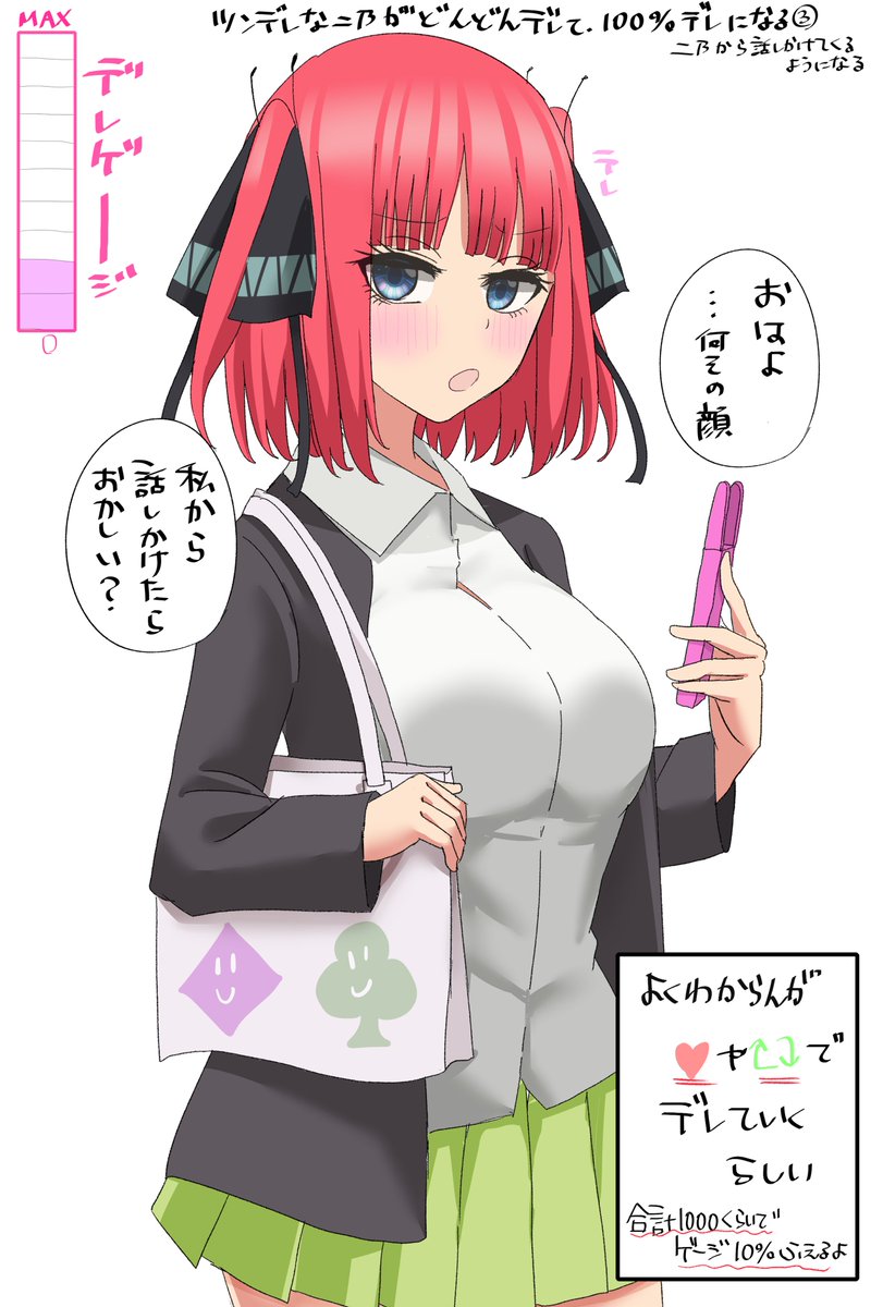 反応されるたびだんだんとデレる二乃(Twitter投稿版)
#pixiv 
https://t.co/dthdZUIAeC 