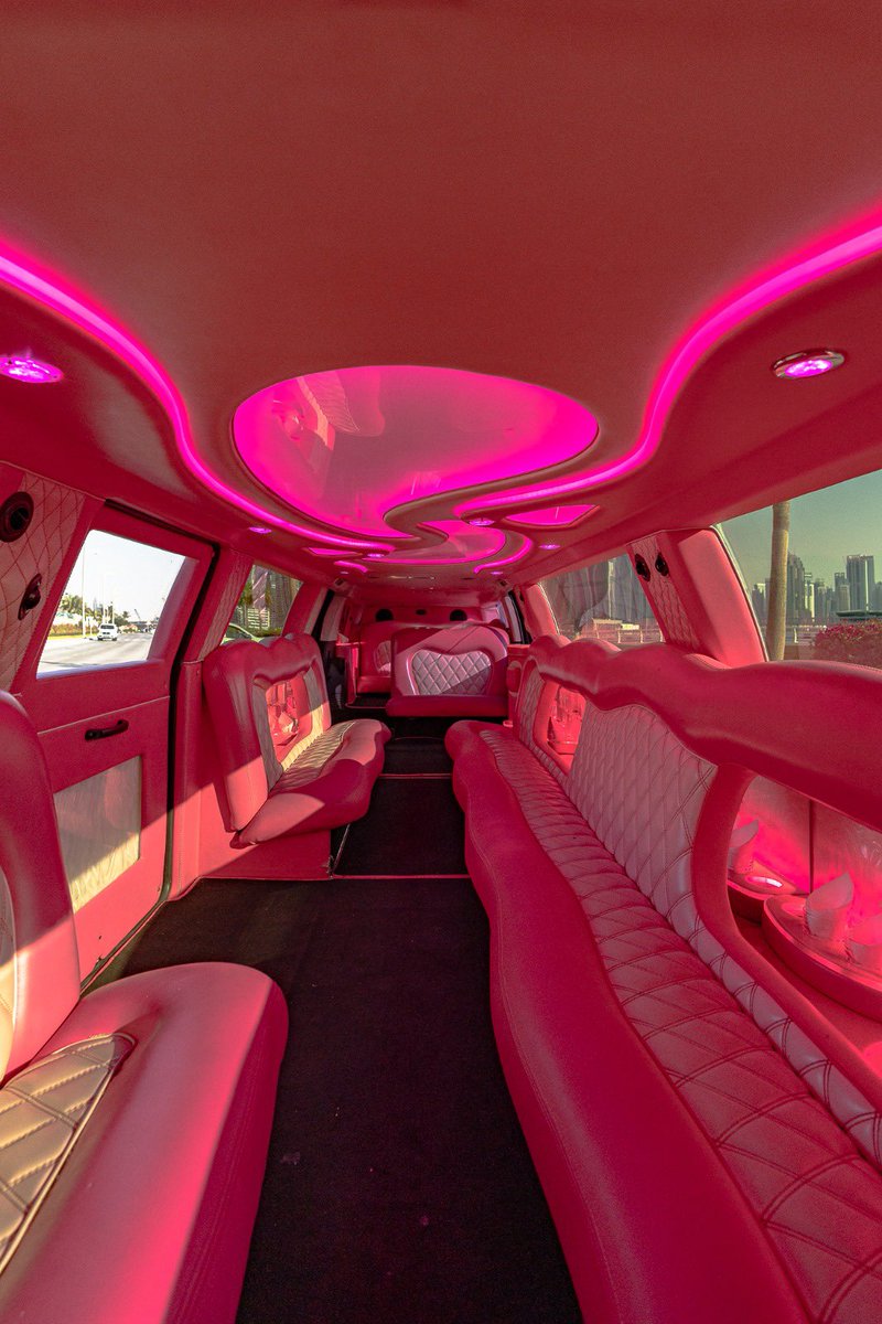 bookingnear's tweet photo. Book Pink Limousine in Dubai . One of its kind to experience in Dubai. Book in advance to get tour. For booking WhatsApp: +971-568571203 #limousin #limousinedubai #limousinetours #pinkcar #pinkluxury #dubai #dubaitourism #dubailife #burjkhalifa #museumofthefuture #desertsafari https://t.co/IetgG01kmz