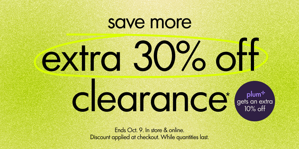We're 👏 not 👏 playing! 👏

Take an EXTRA 30% off clearance!
(Early Christmas shopping, anyone?!)Offer runs in store and online. Ends Oct. 9. 🚨 

plum+ member? You get an extra 10% off. 😉

ow.ly/FHqM50PQUgW

#IndigoBooks #ClearanceSale #ChristmasShopping
